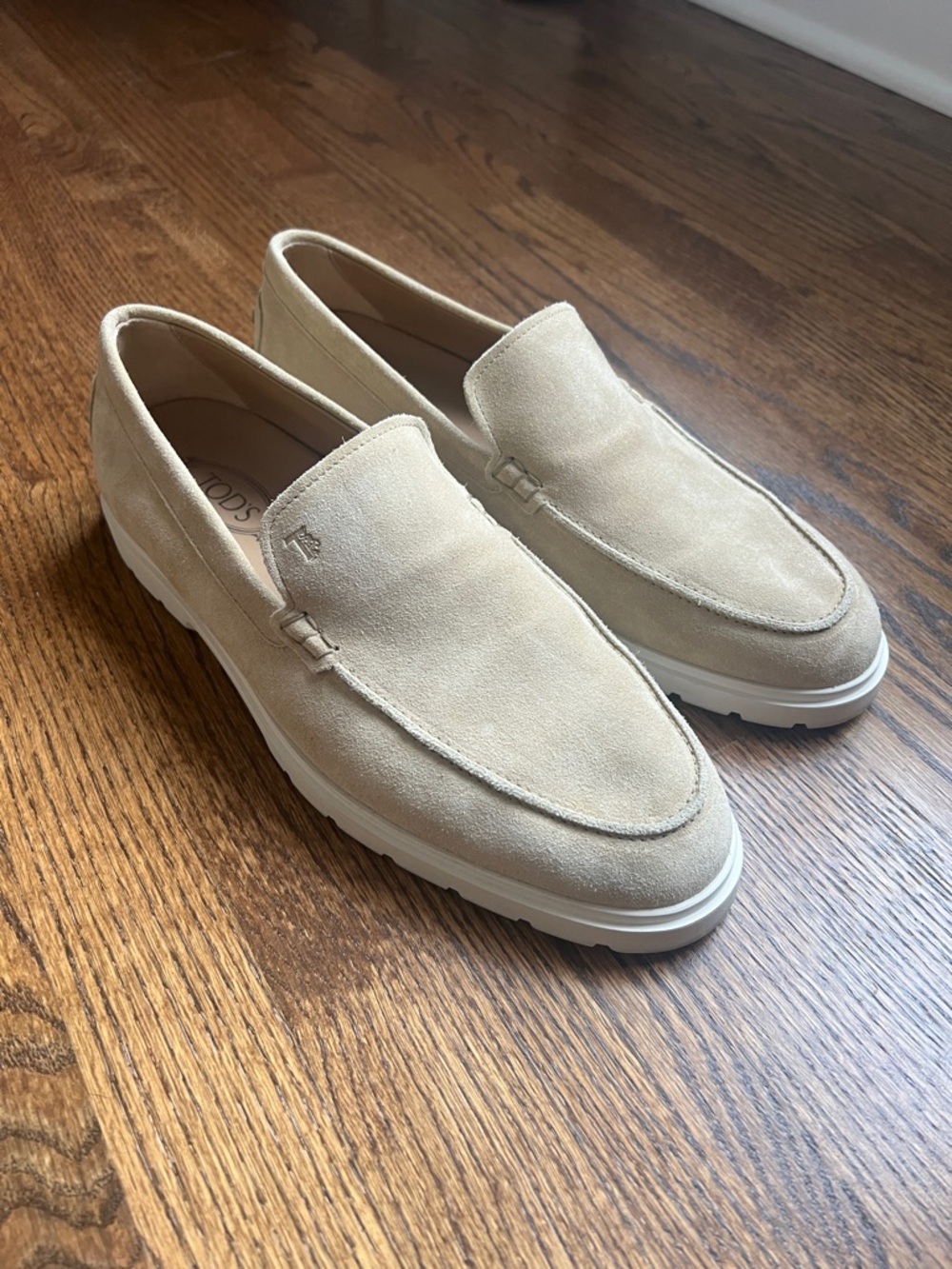 Tod's Beige Suede Slip-On Loafers for Men